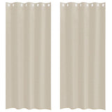 Vidaxl voile gordijn met gordijnen 2 pcs zand 225 x 140 cm polyester