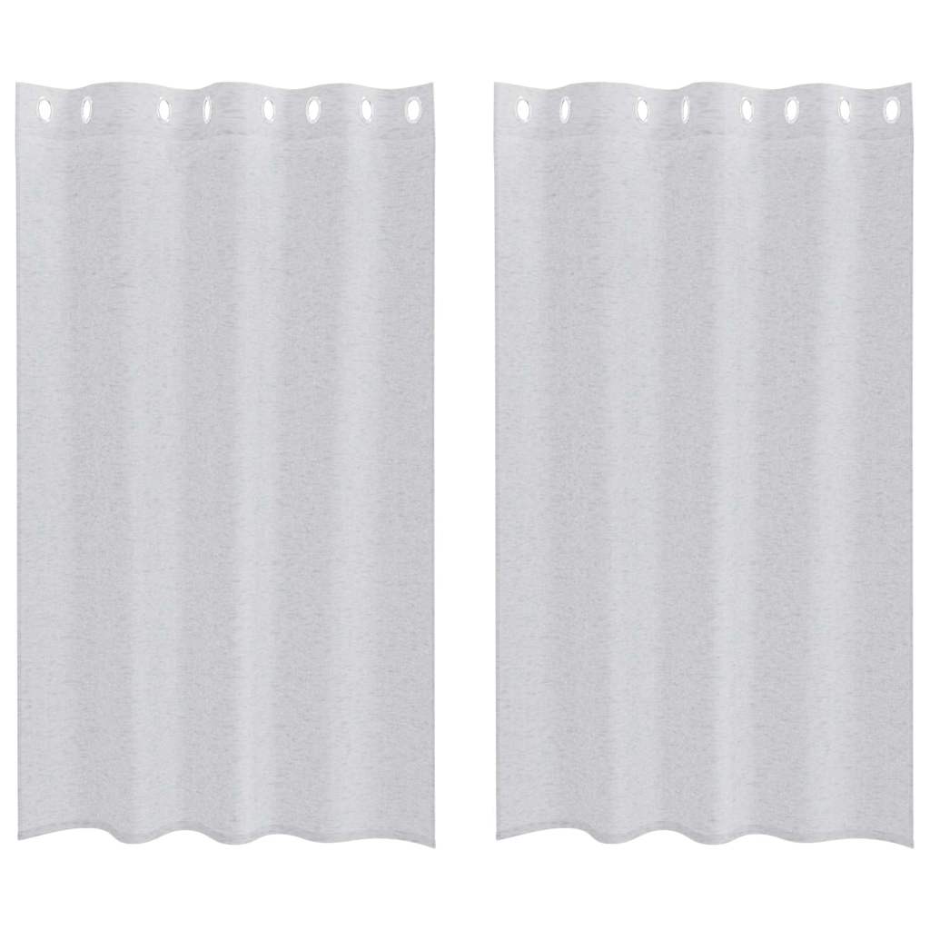 Vidaxl voile gordijn 2 pcs lichtgrijs 175 x 140 cm polyester
