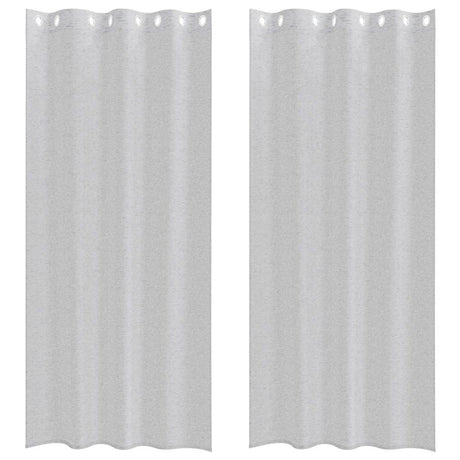 Vidaxl voile gordijn 2 pcs lichtgrijs 245 x 140 cm polyester