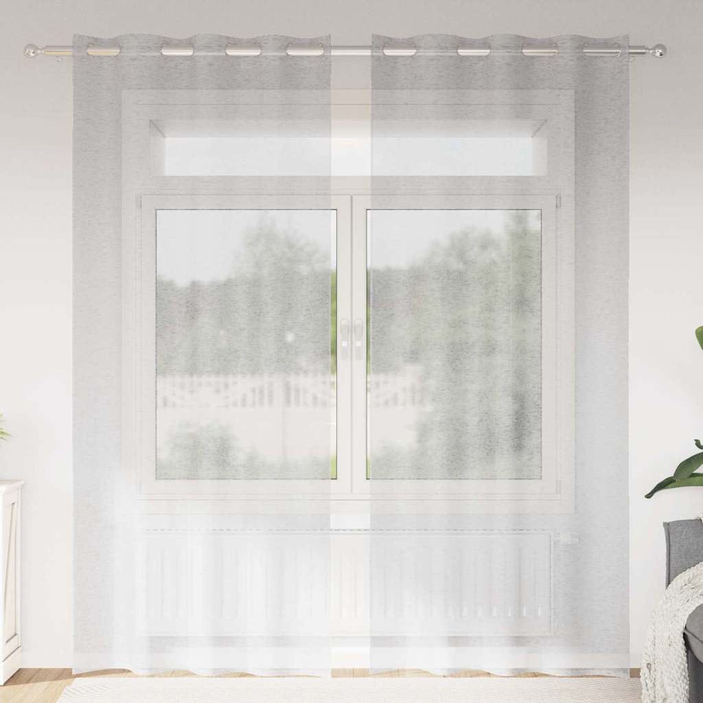 Vidaxl voile gordijn 2 pcs lichtgrijs 260 x 140 cm polyester