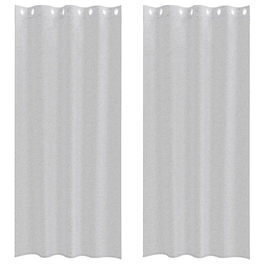 Vidaxl voile gordijn 2 pcs lichtgrijs 260 x 140 cm polyester