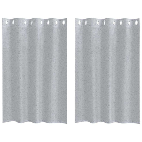 Vidaxl voile gordijn 2 pcs donkergrijs 140 x 140 cm polyester