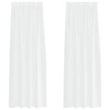 Vidaxl voile gordijn met gordijnen 2 pcs wit 225 x 140 cm polyester