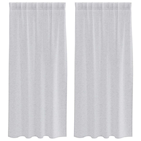 Vidaxl voile gordijn 2 pcs lichtgrijs 175 x 140 cm polyester