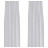 Vidaxl voile gordijn 2 pcs lichtgrijs 225 x 140 cm polyester