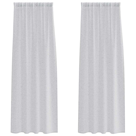 Vidaxl voile gordijn 2 pcs lichtgrijs 225 x 140 cm polyester