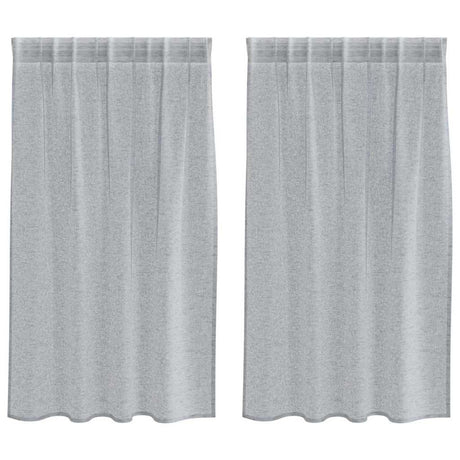 Vidaxl voile gordijn 2 pcs donkergrijs 140 x 140 cm polyester