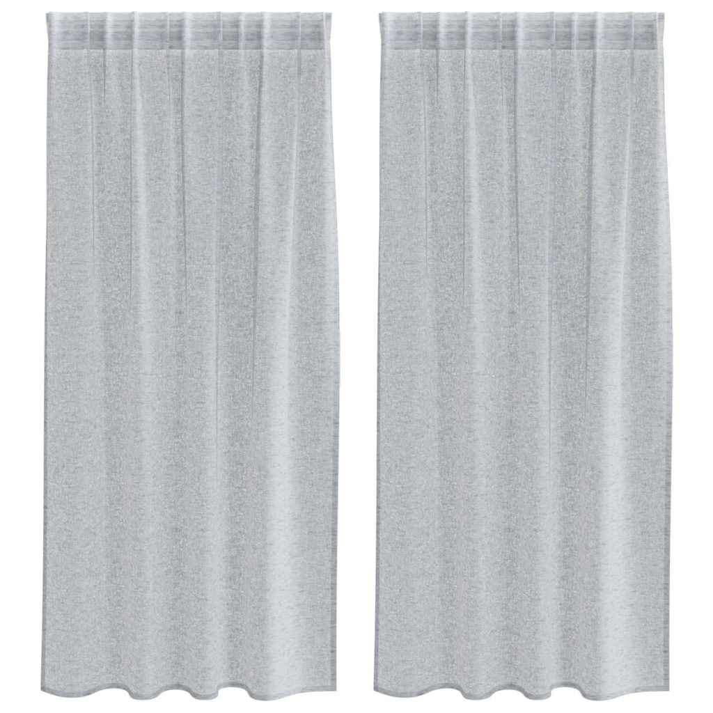 Vidaxl voile gordijn 2 pcs donkergrijs 175 x 140 cm polyester
