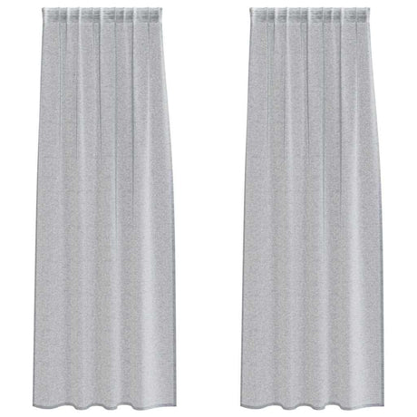 Vidaxl voile gordijn 2 pcs donkergrijs 260 x 140 cm polyester