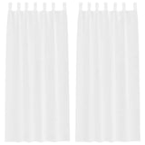 Vidaxl voile gordijn met gordijnen 2 pcs wit 245 x 140 cm polyester
