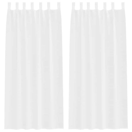 Vidaxl voile gordijn met gordijnen 2 pcs wit 245 x 140 cm polyester