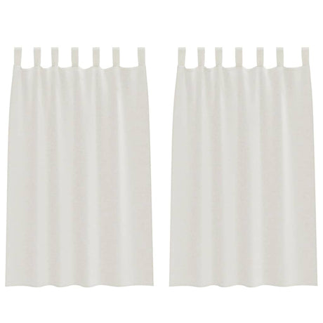 Vidaxl voile gordijn met gordijnen 2 pcs crème 175 x 140 cm polyester