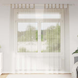 Vidaxl voile gordijn met gordijnen 2 pcs zand 245 x 140 cm polyester
