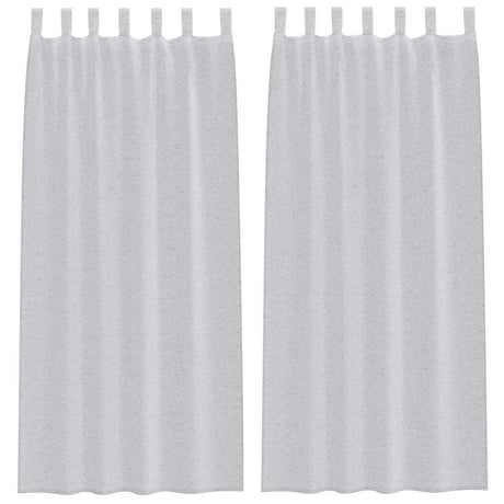 Vidaxl voile gordijn 2 pcs lichtgrijs 225 x 140 cm polyester