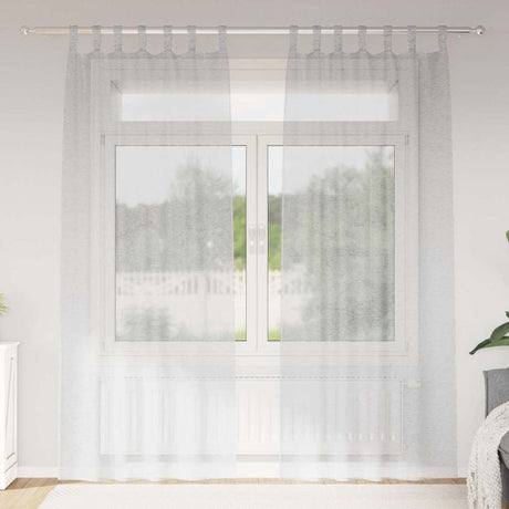 Vidaxl voile gordijn 2 pcs lichtgrijs 245 x 140 cm polyester