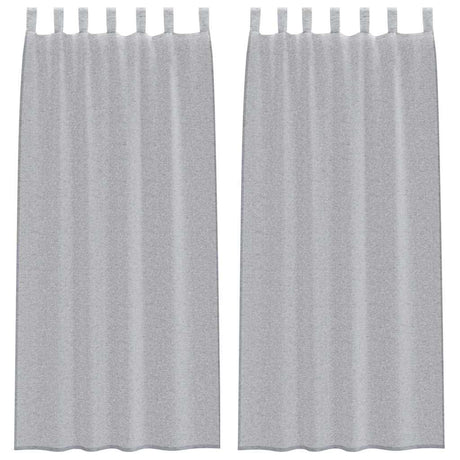 Vidaxl voile gordijn 2 pcs donkergrijs 245 x 140 cm polyester