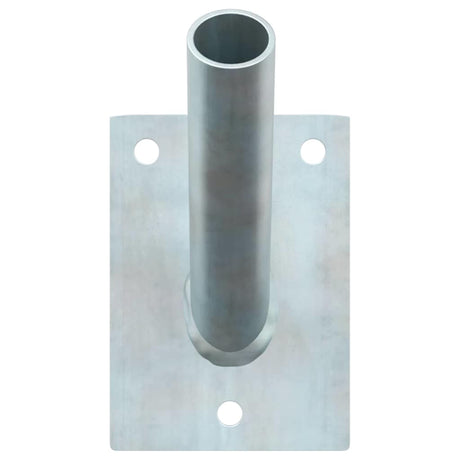 Vidaxl vlaggen mast houder zilver 10,5 x 7,5 x 0,25 cm staal