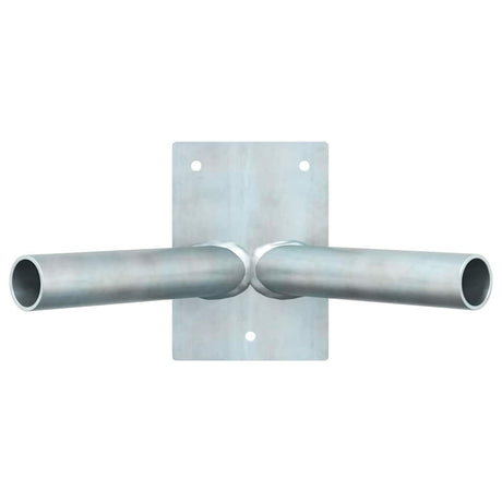 Vidaxl vlaggen mast houder zilver 11,5 x 7,5 x 0,2 cm staal