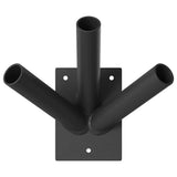 Vidaxl vlaggen mast houder zwart 10,5 x 7,5 x 0,2 cm staal