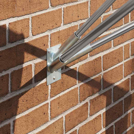 Vidaxl vlaggen mast houder zilver 10,5 x 7,5 x 0,2 cm staal