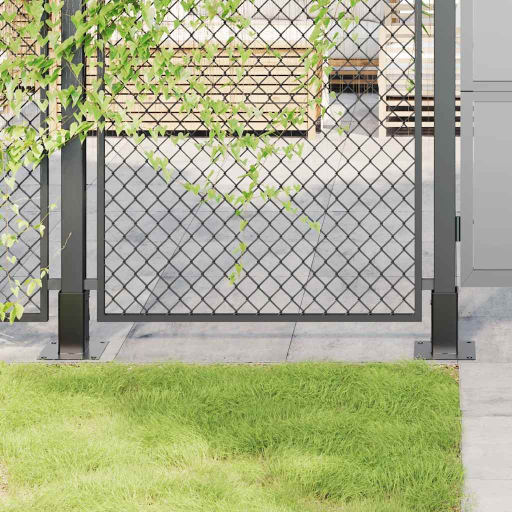 Vidaxl spokkels vierkant 4 st 61x61 mm gepoedercoat staal antraciet