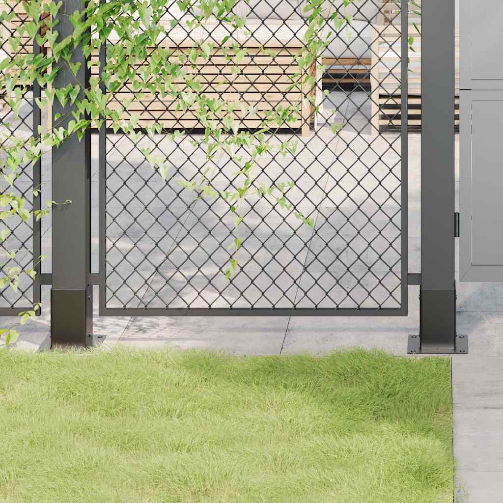 Vidaxl spokkels vierkant 12 st 91x91 mm antraciet staal gepoedercoat