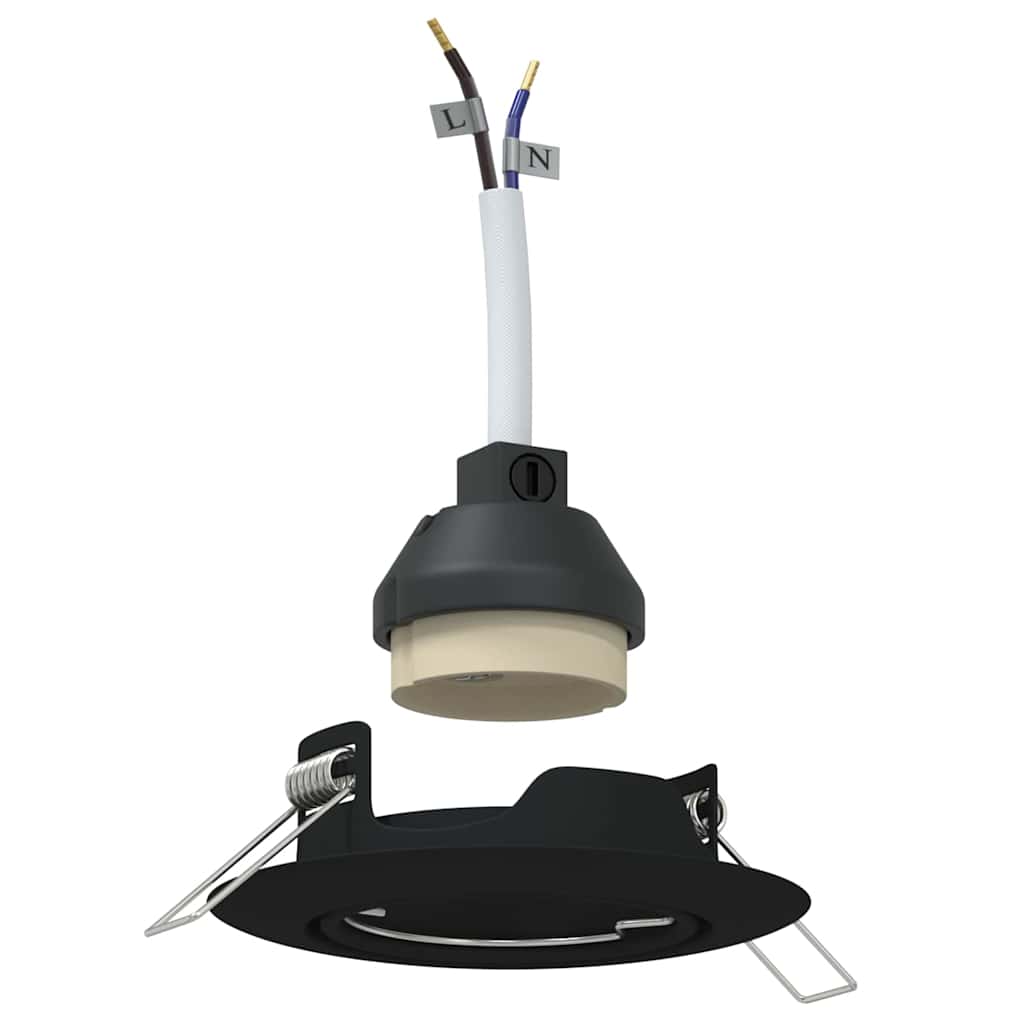 Vidaxl spotje 24 pcs zwart 9 x 9 x 2.5 cm metaal