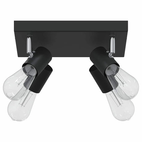 Vidaxl plafondspot met schijnwerpers zwart 26,5 x 26 x 11,5 cm metaal