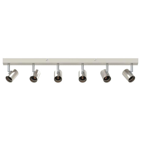 Vidaxl plafondspot met schijnwerpers nikkel 73 x 6,5 x 11,5 cm metaal