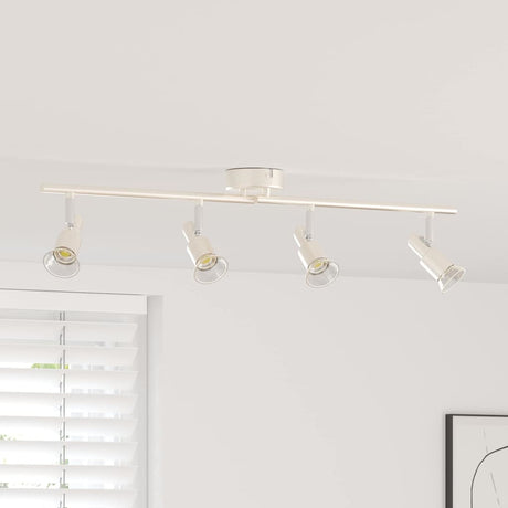 Vidaxl plafondspot met schijnwerpers nikkel 70 x 9 x 12,5 cm staal