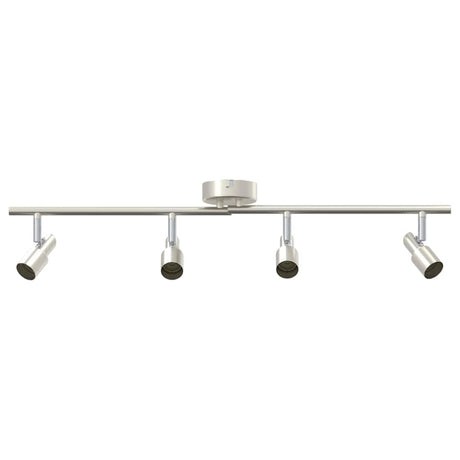 Vidaxl plafondspot met schijnwerpers nikkel 70 x 9 x 12,5 cm staal