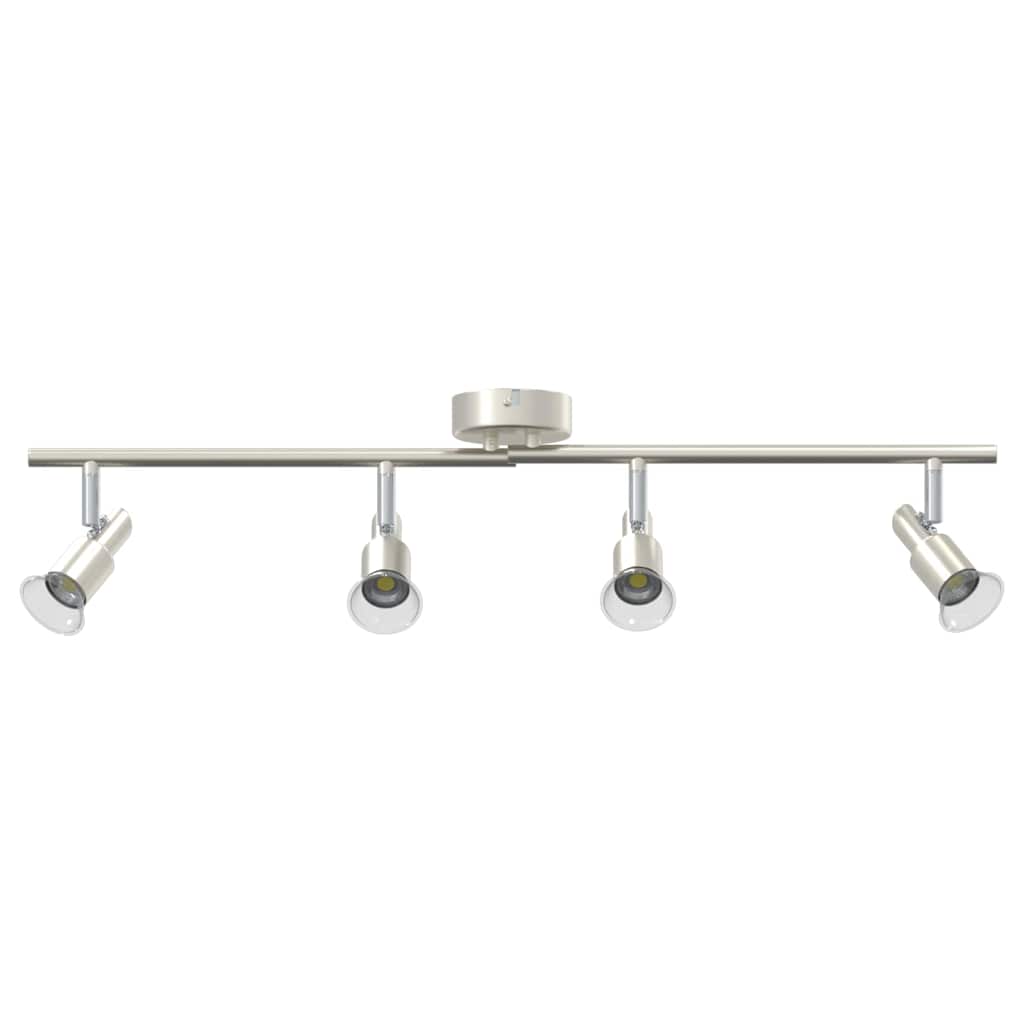 Vidaxl plafondspot met schijnwerpers nikkel 70 x 9 x 12,5 cm staal