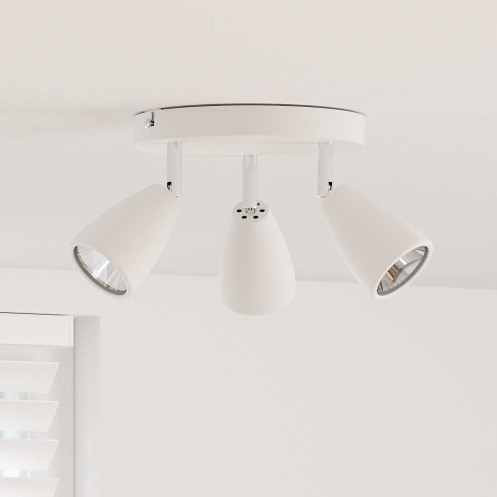 Vidaxl plafondspot met schijnwerpers wit 19 x 19 x 14,5 cm metaal