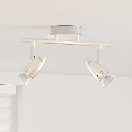 Vidaxl plafondspot met schijnwerpers nikkel 27 x 10 x 12 cm metaal