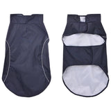 Vidaxl hondenregenjas met reflecterende strips polyester marineblauw l