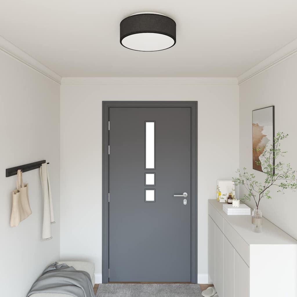 Vidaxl plafonnière met schijnwerpers zwart 38 x 38 x 13,5 cm stof