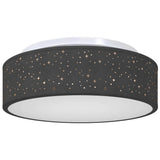 Vidaxl plafonnière met schijnwerpers zwart 38 x 38 x 13,5 cm stof