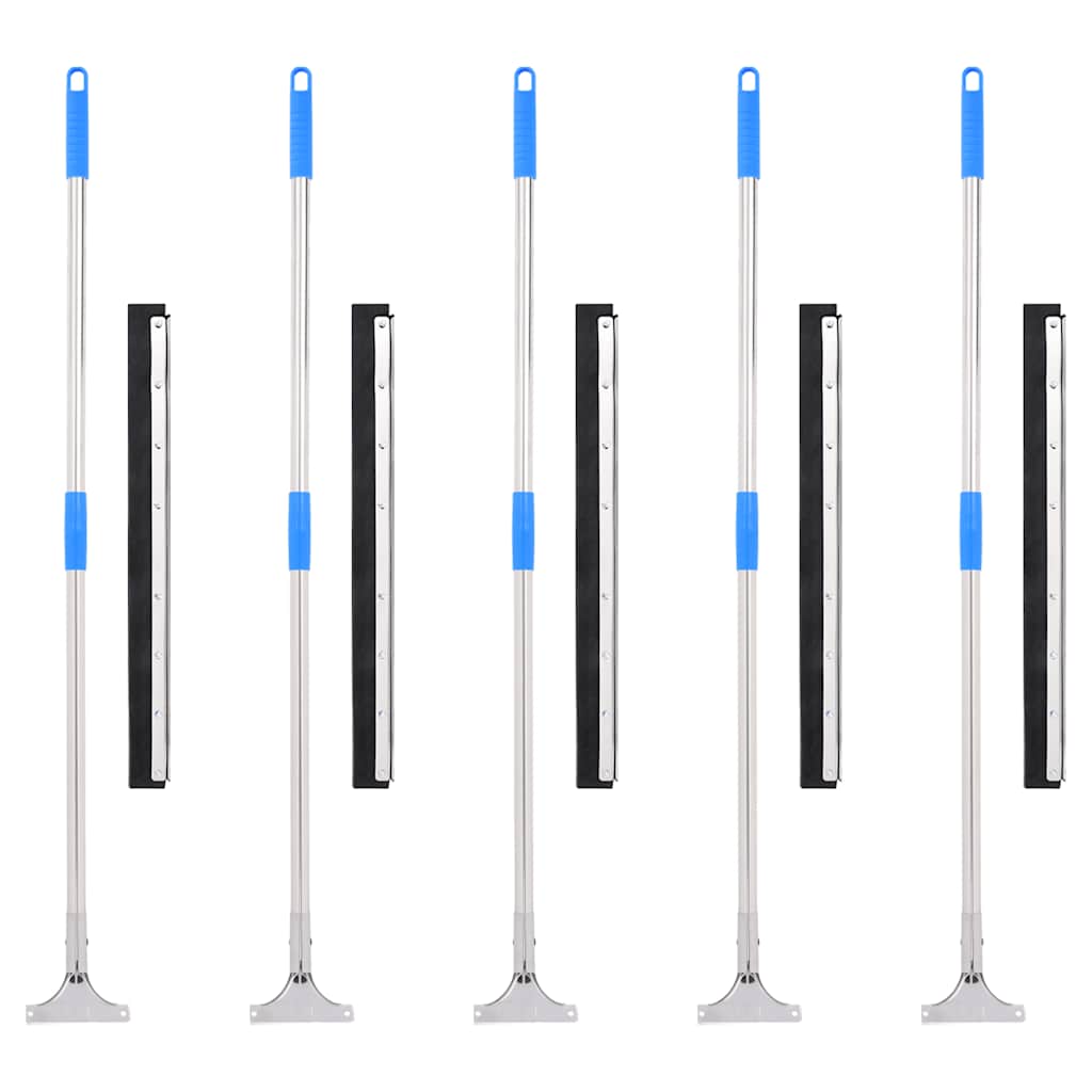Vidaxl vloertrekkers 5 st 60x122,5 cm staal en rubber