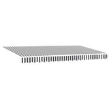 Vidaxl vervangingsdoek voor zonnescherm antraciet en wit 380 x 195 cm