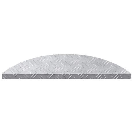 Vidaxl trap tread halvemaanvormig 10 pcs zilver 60 x 18 cm aluminium