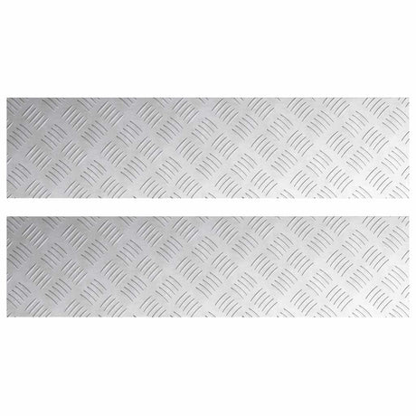 Vidaxl trap tread rechthoekig 2 pcs zilver 80 x 20 cm aluminium