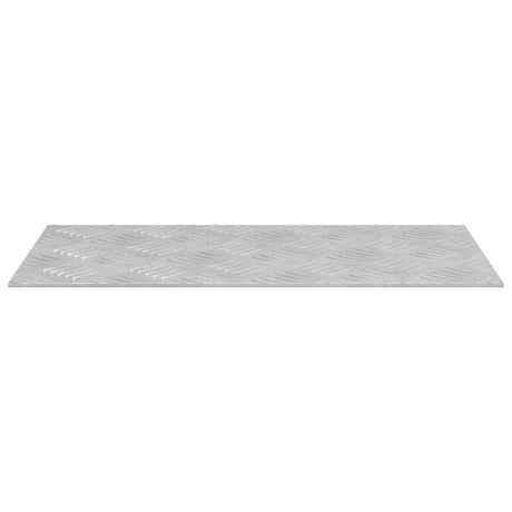 Vidaxl trap tread rechthoekig 2 pcs zilver 50 x 25 cm aluminium