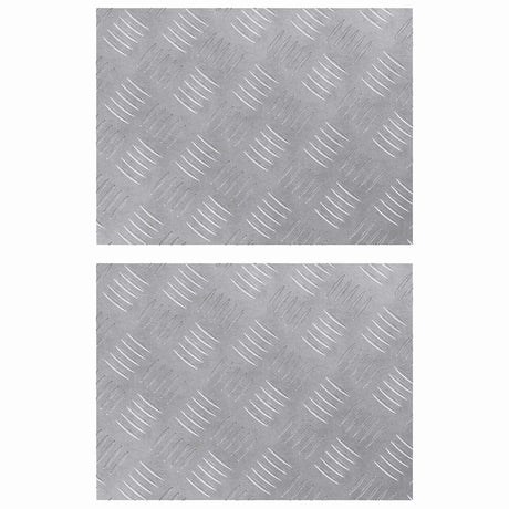 Vidaxl trap tread rechthoekig 2 pcs zilver 40 x 30 cm aluminium