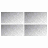 Vidaxl trap tread rechthoekig 4 pcs zilver 60 x 30 cm aluminium
