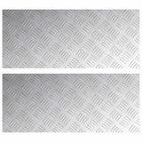 Vidaxl trap tread rechthoekig 2 pcs zilver 70 x 30 cm aluminium