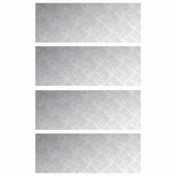Vidaxl trap tread rechthoekig 4 pcs zilver 80 x 30 cm aluminium