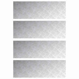 Vidaxl trap tread rechthoekig 4 pcs zilver 90 x 30 cm aluminium