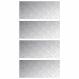 Vidaxl trap tread rechthoekig 4 pcs zilver 90 x 40 cm aluminium