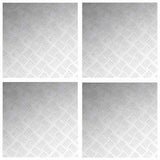 Vidaxl trap tread vierkant 4 pcs zilver 50 x 50 cm aluminium