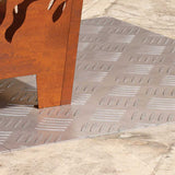 Vidaxl trap tread rechthoekig 2 pcs zilver 60 x 50 cm aluminium